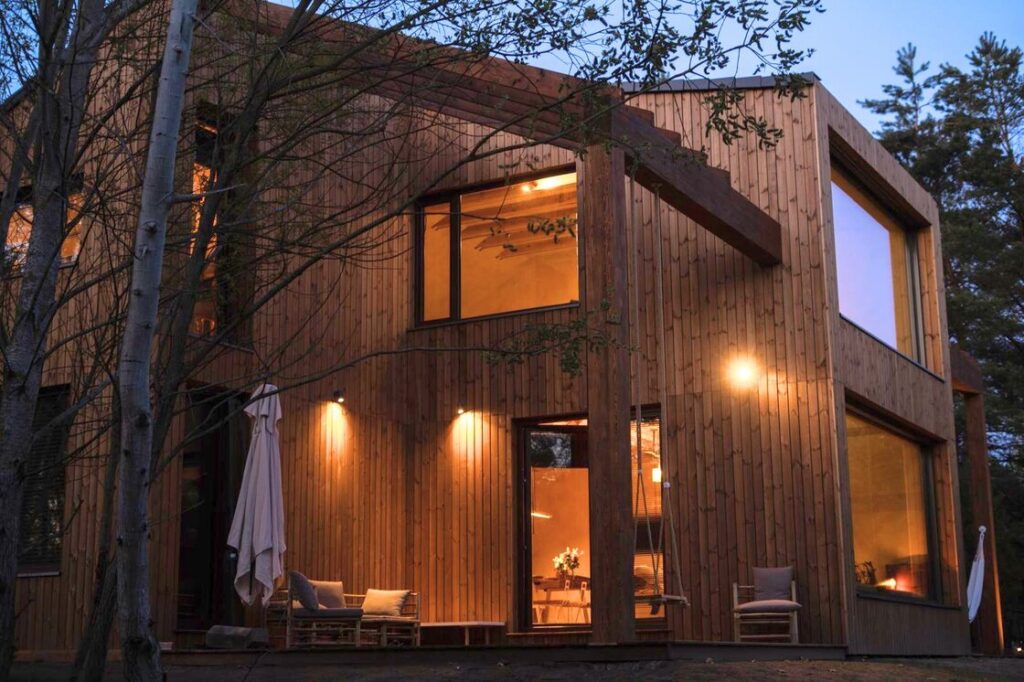 Domy modułowe mazowieckie – realizacja Wooden, projekt indywidualny